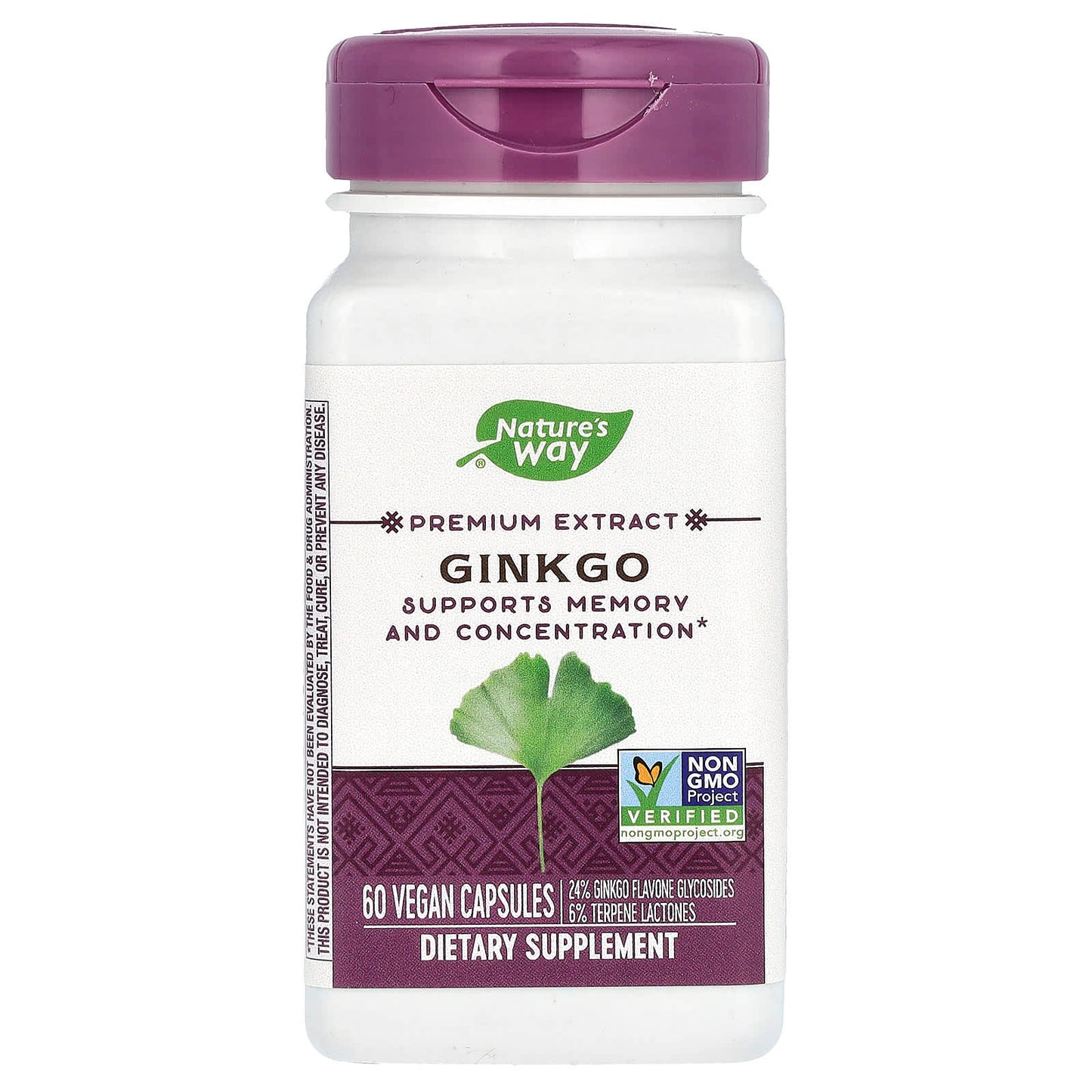 Nature's Way-Premium Extract-Ginkgo-60 Vegan Capsules