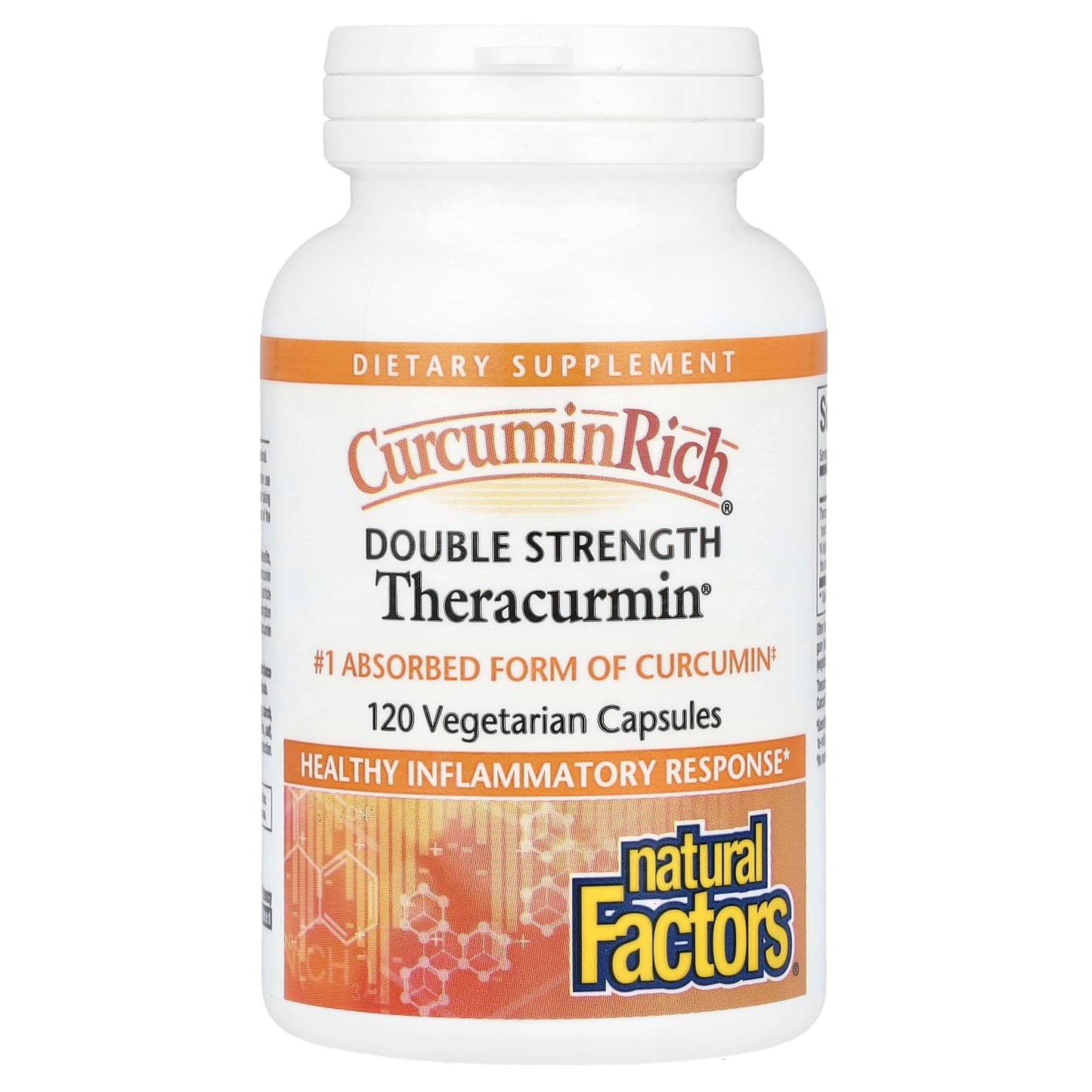 Natural Factors, CurcuminRich, Double Strength Theracurmin, 120 Vegetarian Capsules