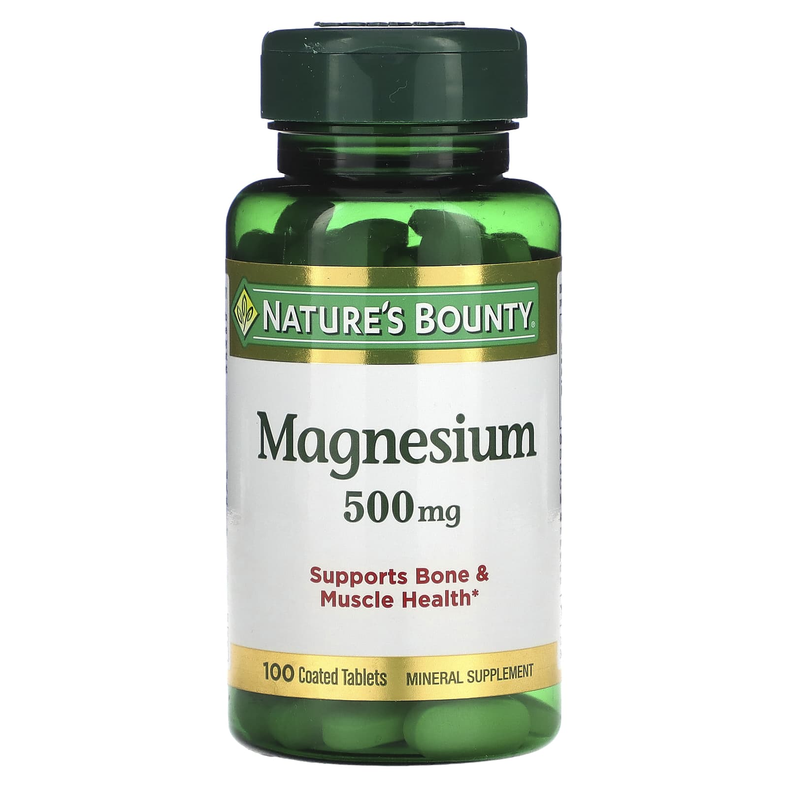 Nature's Bounty-Magnesium-500 mg-100 Coated Tablets