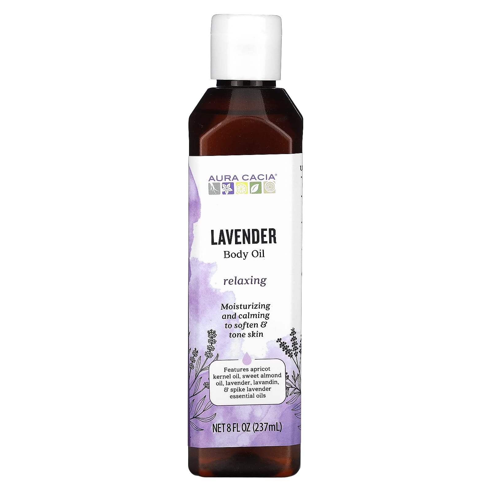 Aura Cacia-Body Oil-Lavender-8 fl oz (237 ml)