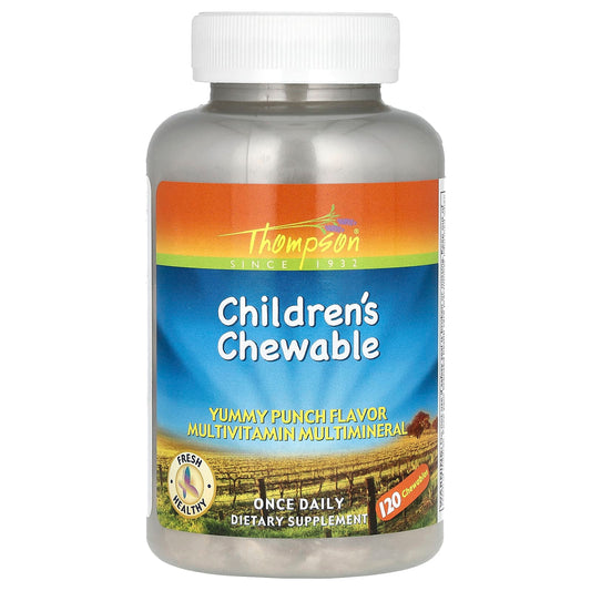 Thompson-Children's Chewable Multivitamin Multimineral-Yummy Punch-120 Chewables