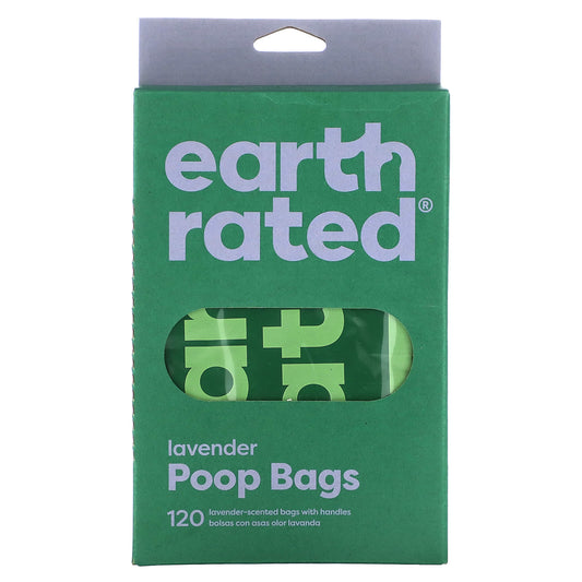 Earth Rated-Dog Poop Bags With Handle-Lavender-120 Handle Bags