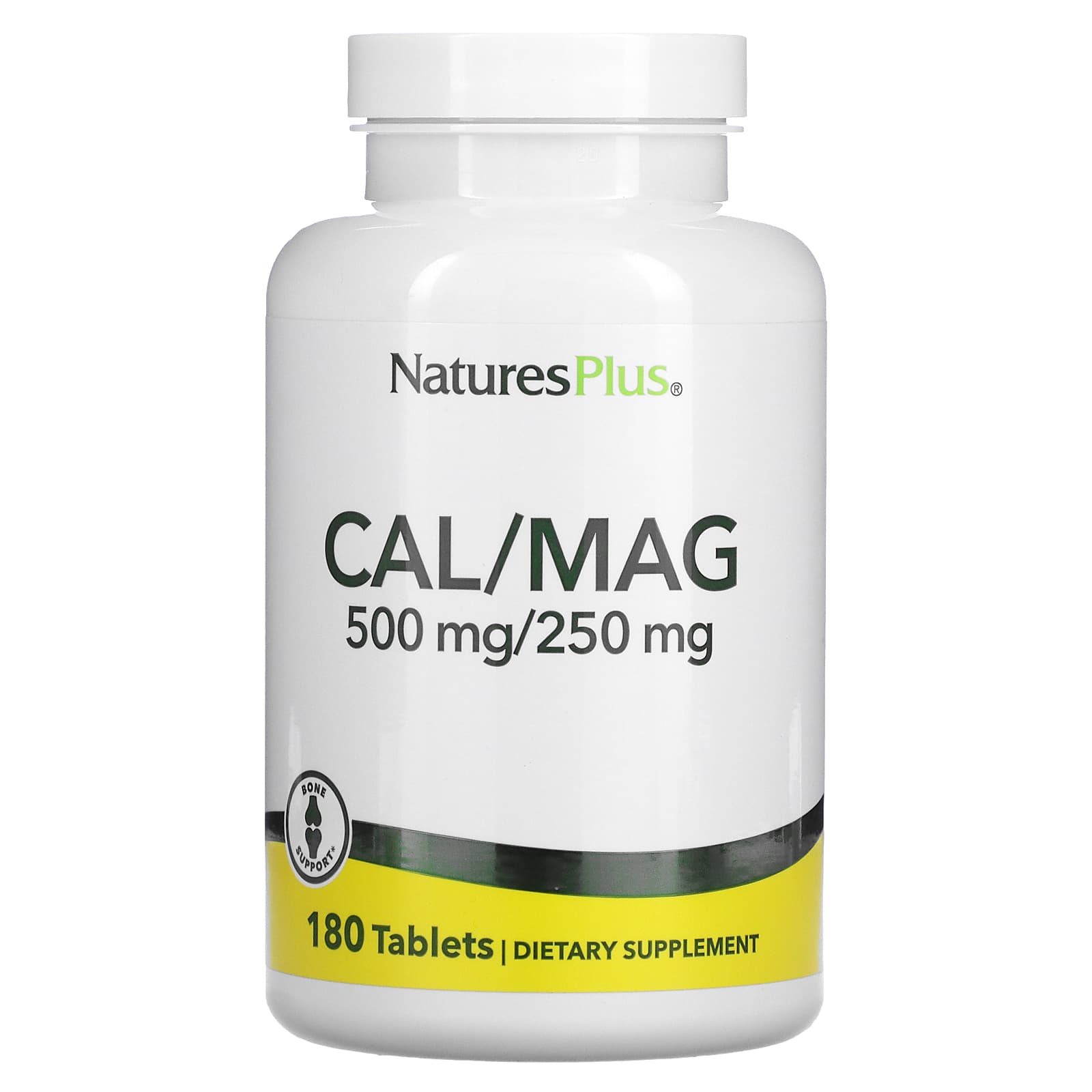 NaturesPlus-Cal/Mag-500 mg/250 mg-180 Tablets