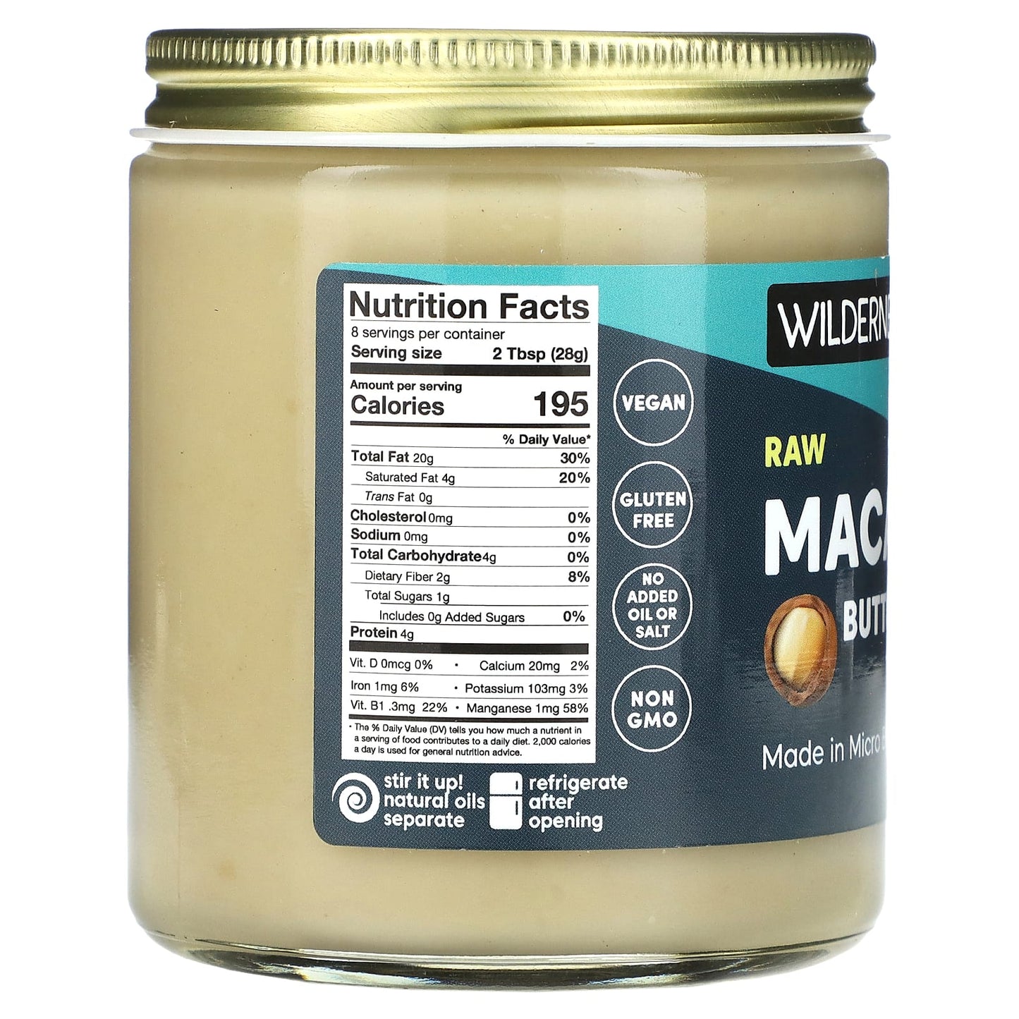 Wilderness Poets, Raw Macadamia Butter, 8 oz (227 g)