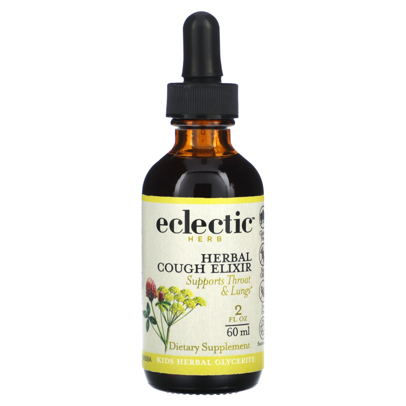 Eclectic Institute-Kids Herbal Glycerite-Herbal Cough Elixir-2 fl oz (60 ml)