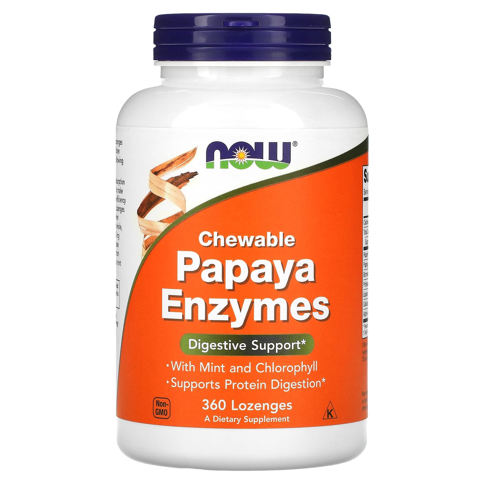 NOW Foods-Chewable Papaya Enzymes-360 Lozenges