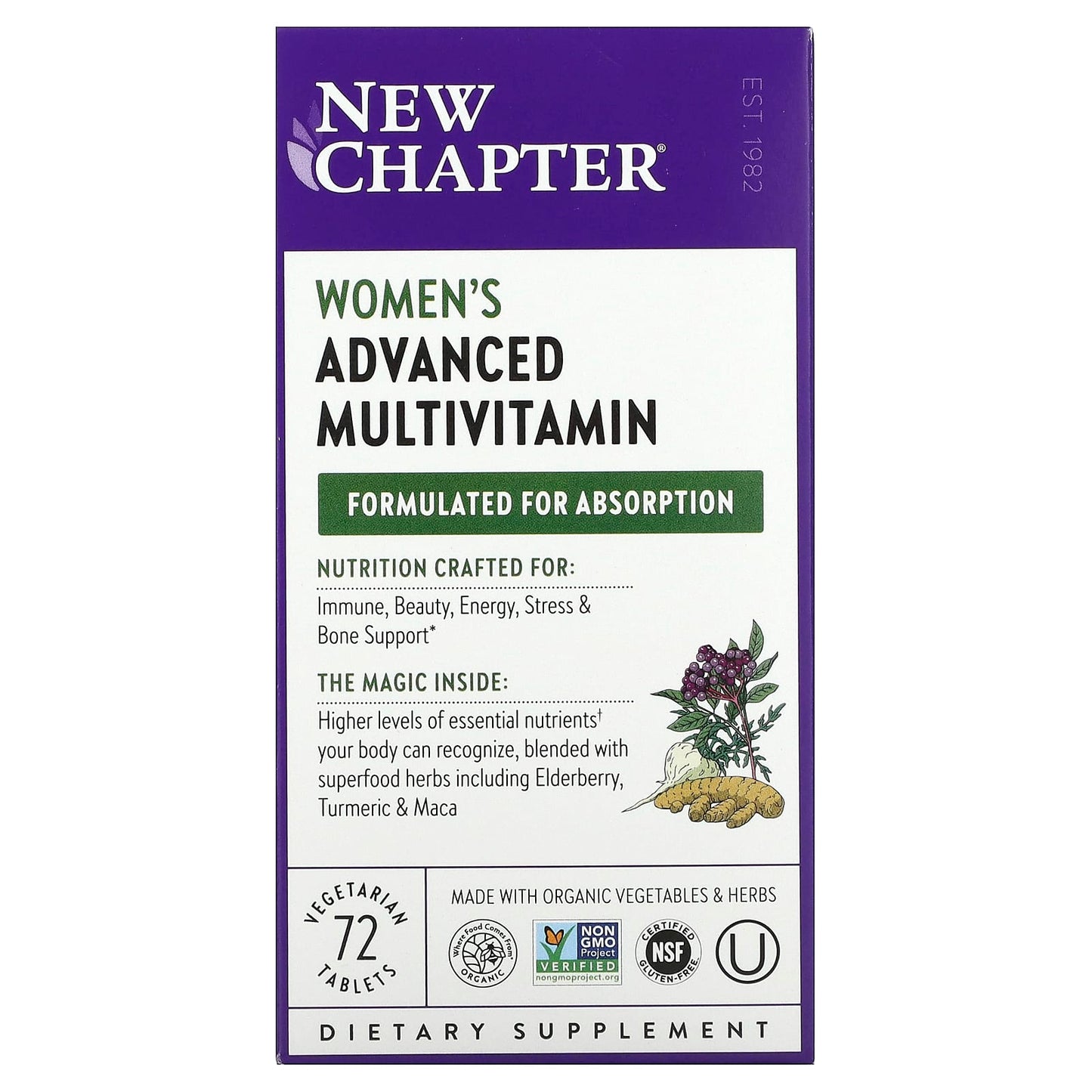 New Chapter-Women's Advanced Multivitamin-72 Vegetarian Tablets