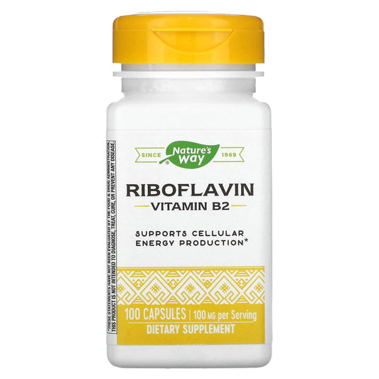 Nature's Way-Riboflavin-Vitamin B2-100 mg-100 Capsules