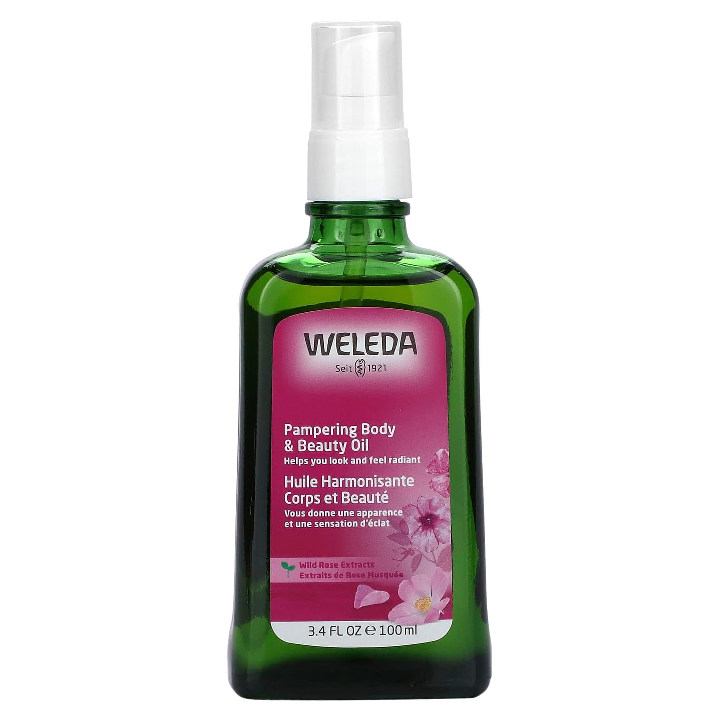 Weleda-Pampering Body & Beauty Oil-Wild Rose Extracts-3.4 fl oz (100 ml)