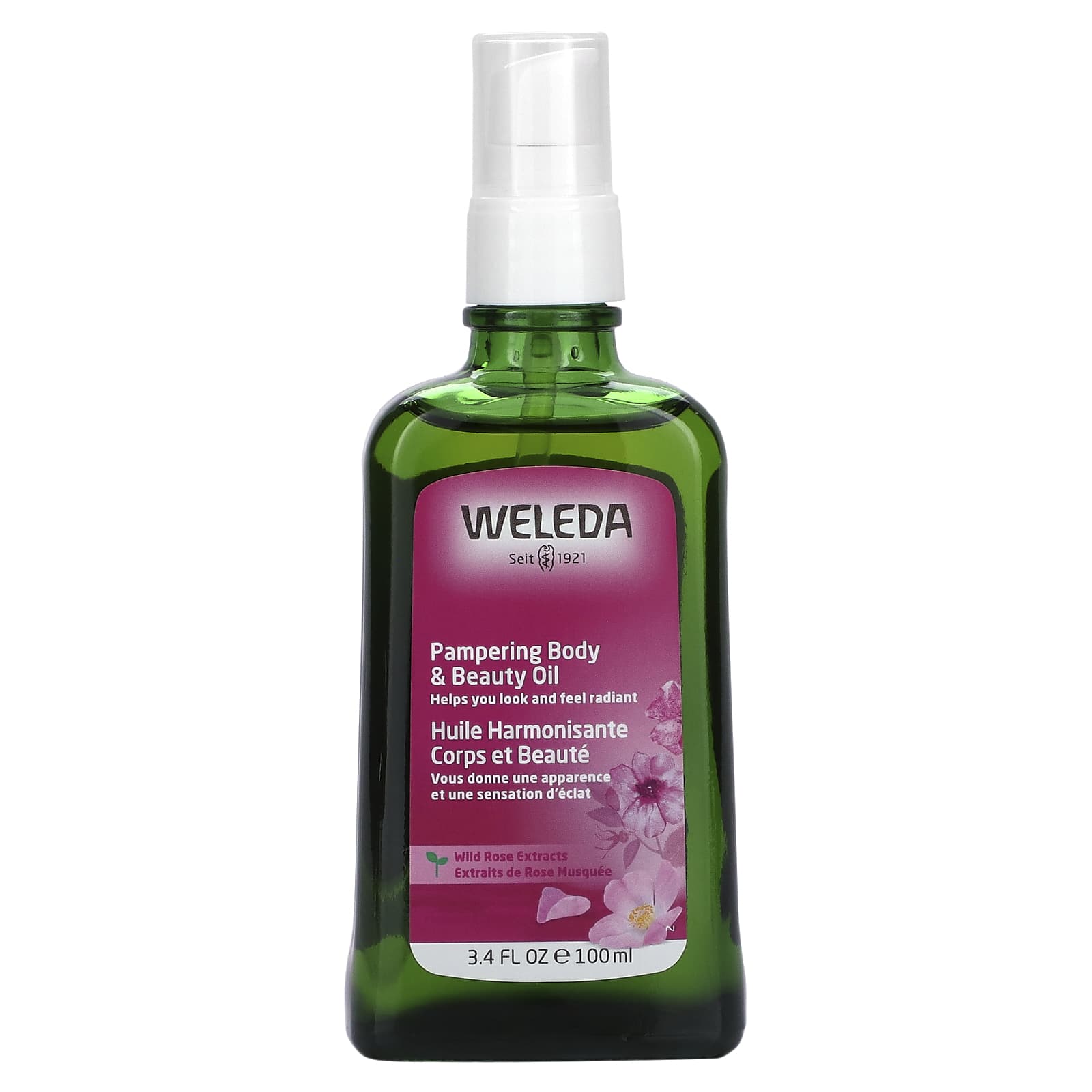 Weleda-Pampering Body & Beauty Oil-Wild Rose Extracts-3.4 fl oz (100 ml)