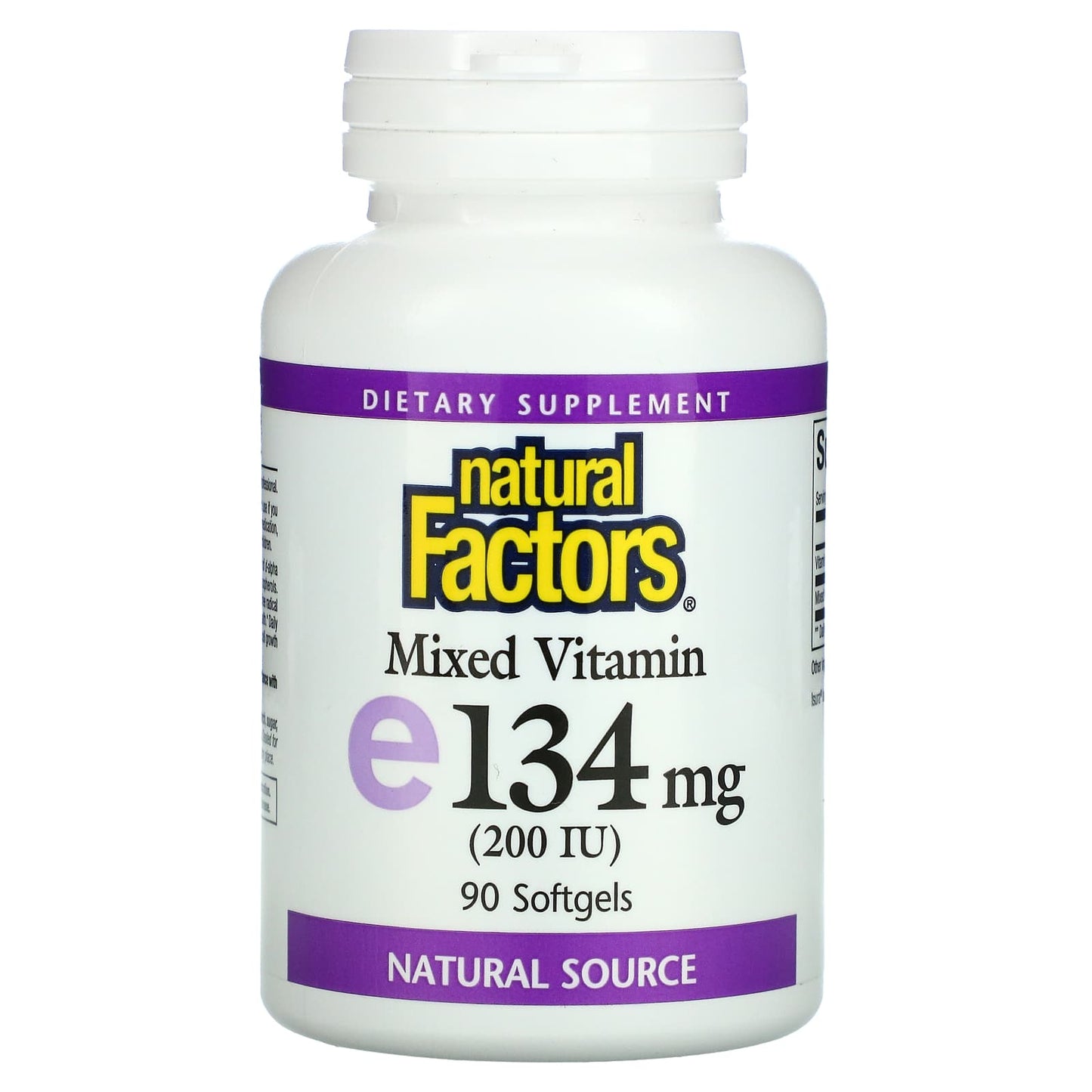 Natural Factors-Mixed Vitamin E-134 mg (200 IU)-90 Softgels