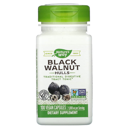 Nature's Way-Black Walnut Hulls-1,000 mg-100 Vegan Capsules (500 mg per Capsule)