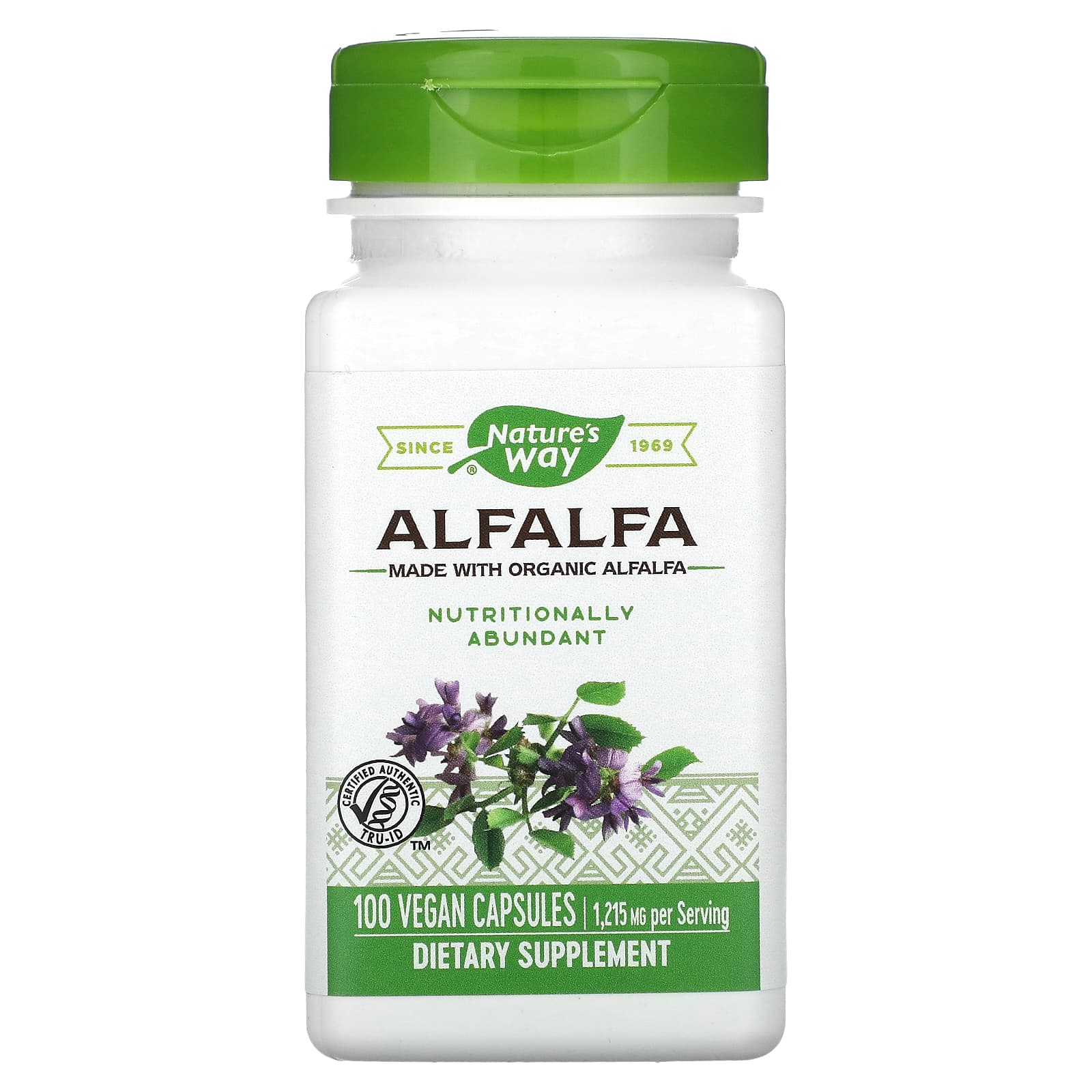 Nature's Way-Alfalfa-1,215 mg-100 Vegan Capsules (405 mg per Capsule)