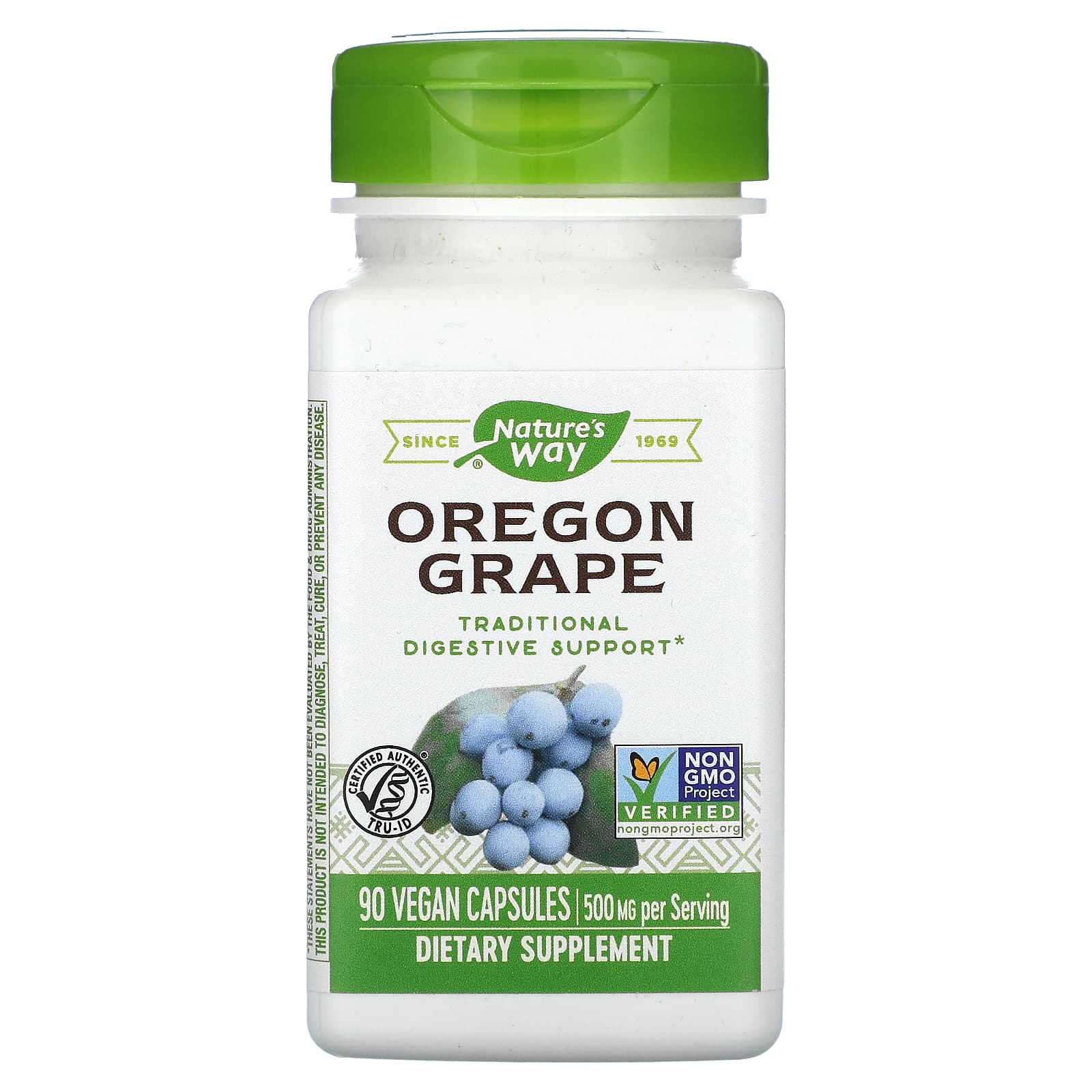 Nature's Way-Oregon Grape-500 mg-90 Vegan Capsules