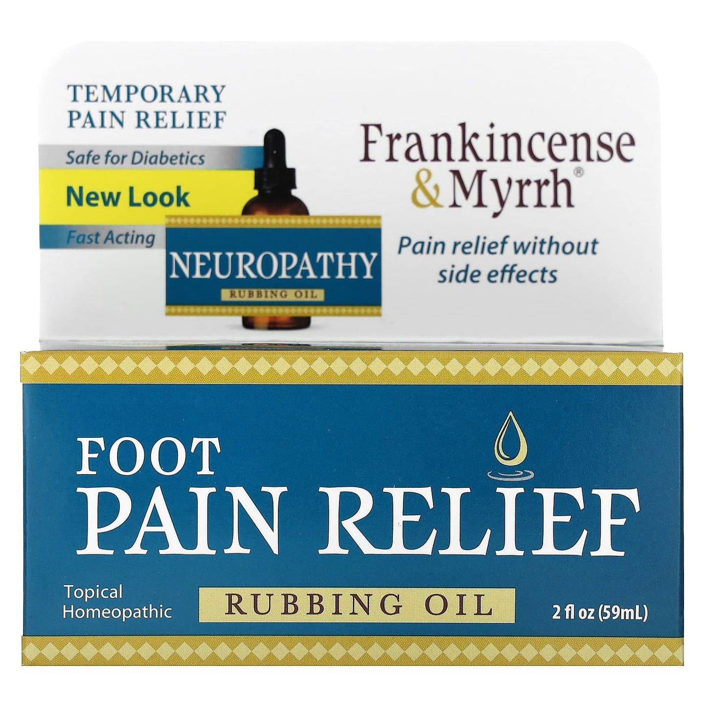 Frankincense & Myrrh-Foot Pain Relief Rubbing Oil-2 fl oz (59 ml)