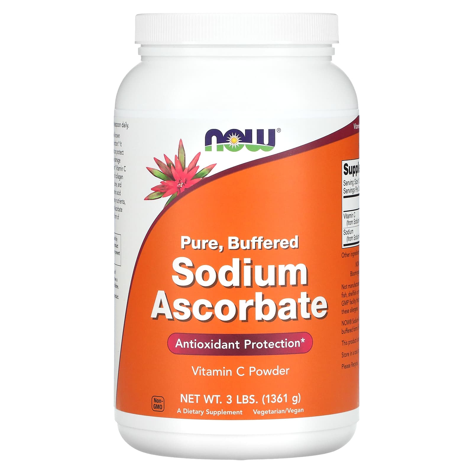 NOW Foods-Sodium Ascorbate Powder-3 lbs (1361 g)