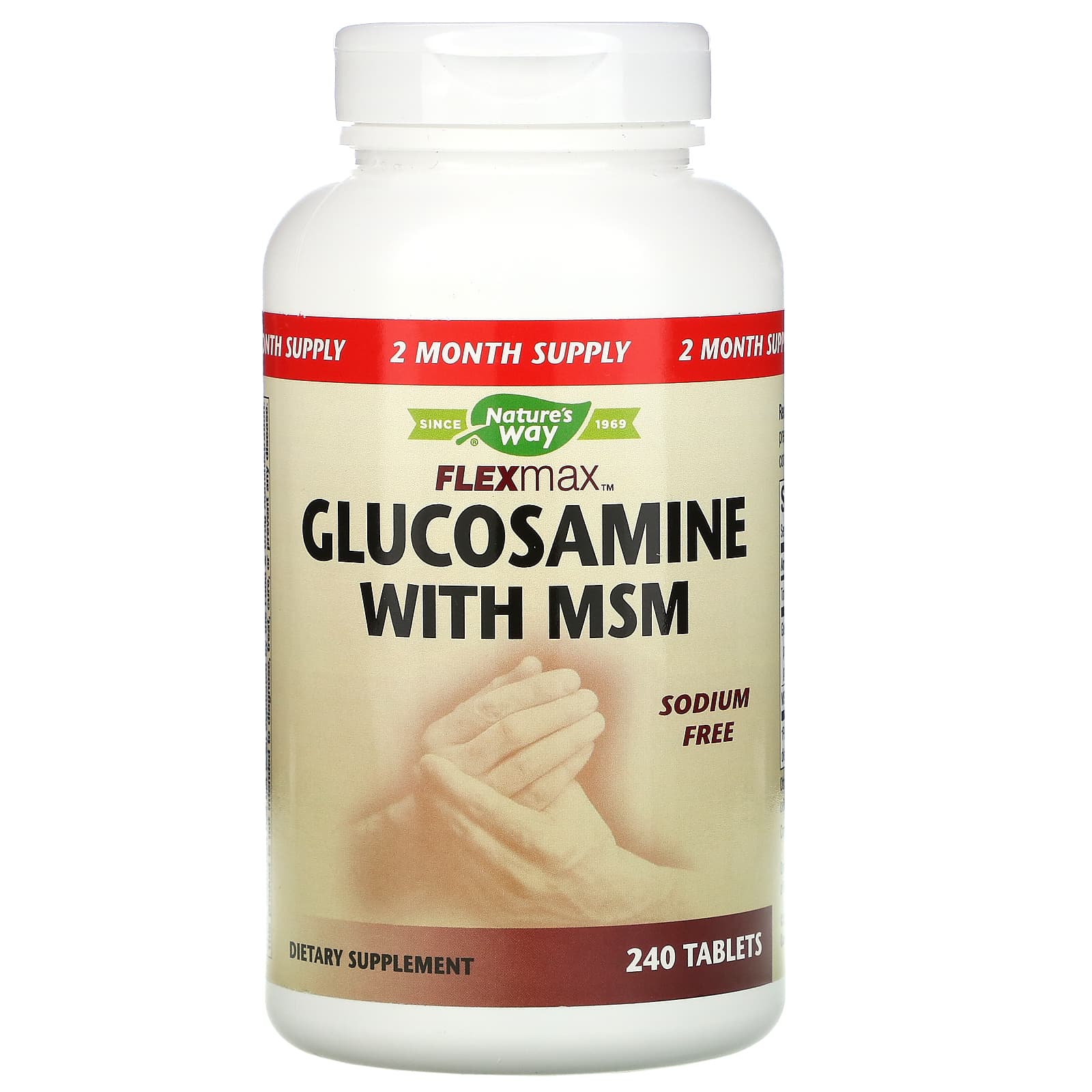 Nature's Way-Flexmax-Glucosamine with MSM-Sodium Free-240 Tablets