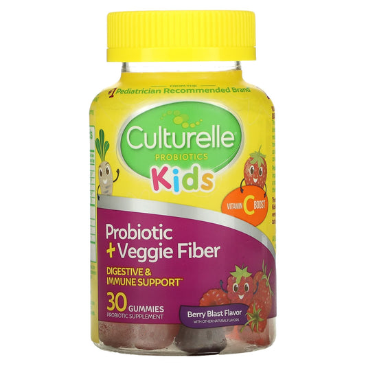 Culturelle-Kids-Probiotic + Veggie Fiber Gummies-Berry Blast -30 Gummies