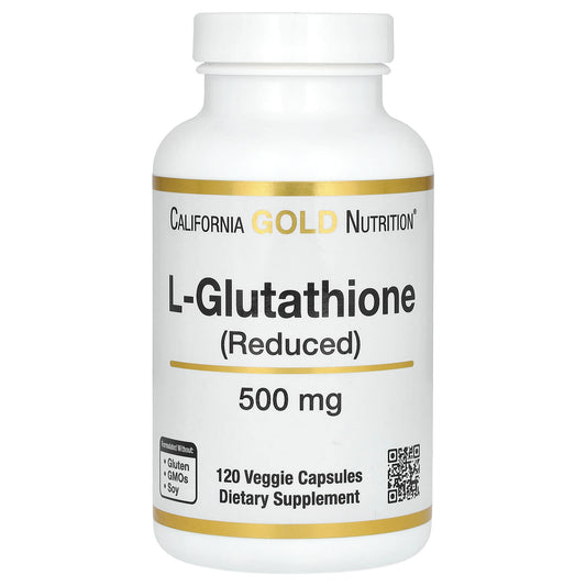 California Gold Nutrition-L-Glutathione (Reduced)-500 mg-120 Veggie Capsules