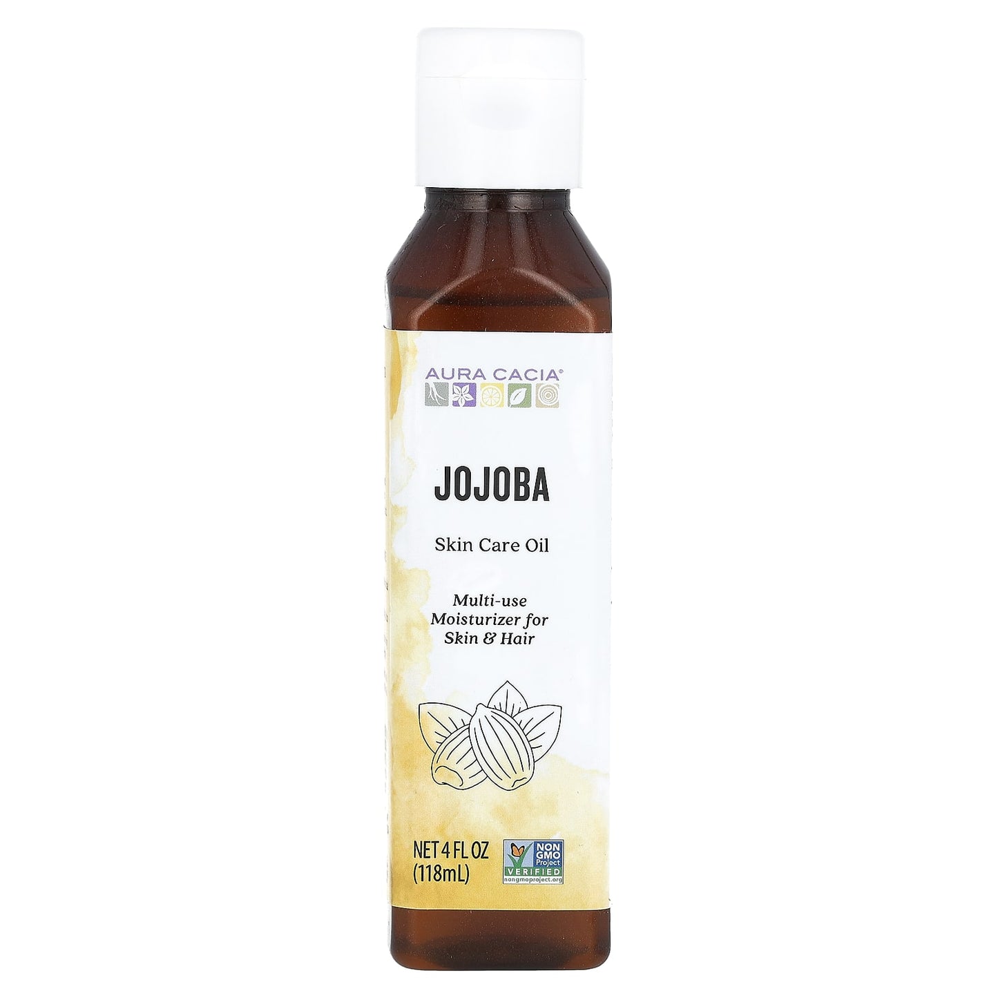 Aura Cacia-Skin Care Oil-Jojoba-4 fl oz (118 ml)