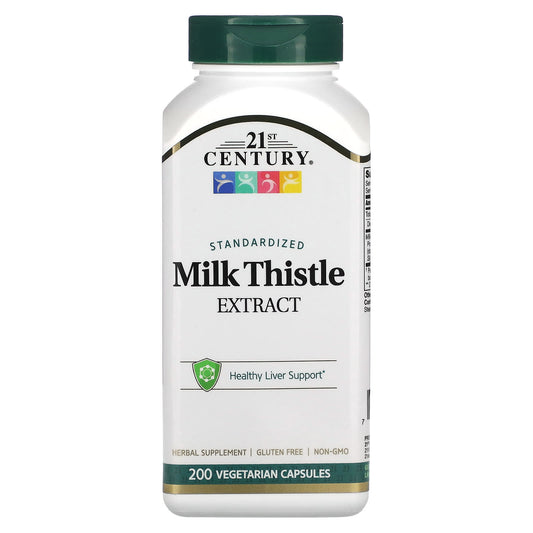 21st Century-Standardized Milk Thistle Extract-200 Vegetarian Capsules