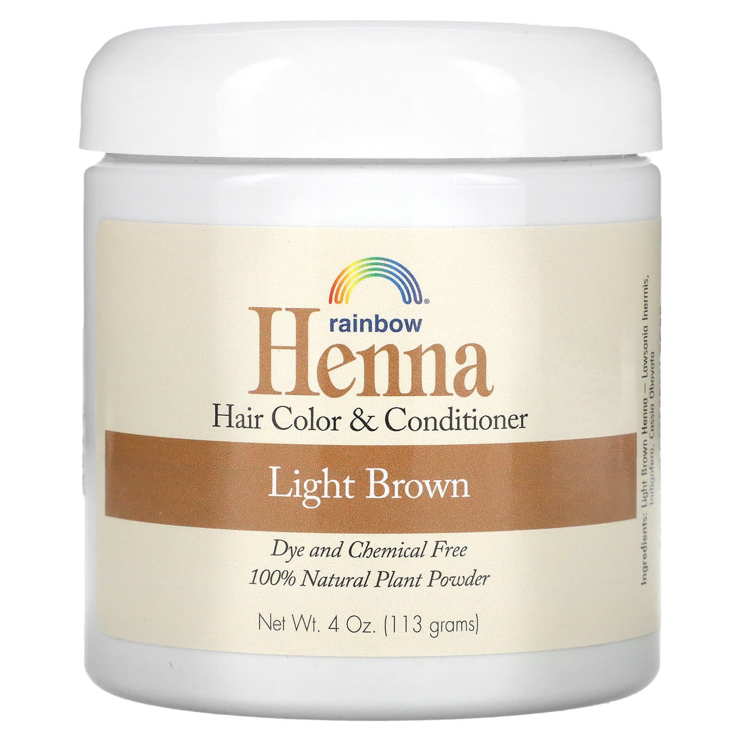 Rainbow Research-Henna-Hair Color and Conditioner-Light Brown-4 oz (113 g)