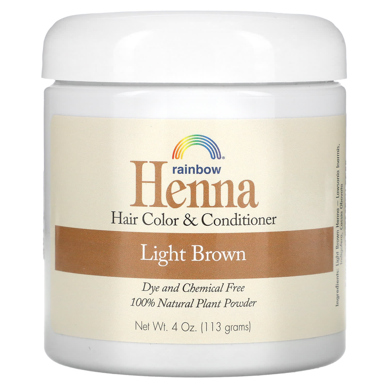 Rainbow Research-Henna-Hair Color and Conditioner-Light Brown-4 oz (113 g)