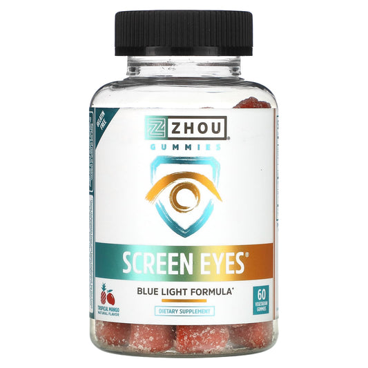 Zhou Nutrition-Screen Eyes-Tropical Mango-60 Vegetarian Gummies