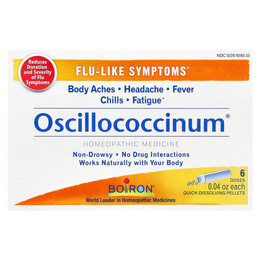 Boiron-Oscillococcinum-Flu-Like Symptoms-6 Doses-0.04 oz Each