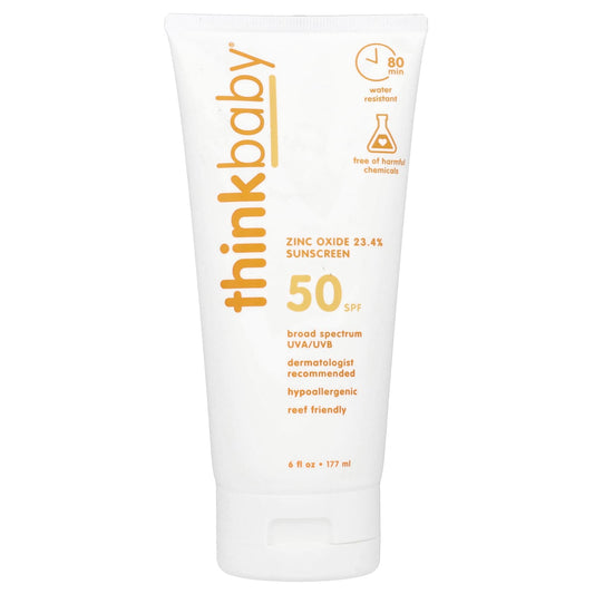 think-Thinkbaby-Zinc Oxide 23.4% Sunscreen-SPF 50-6 fl oz (177 ml)