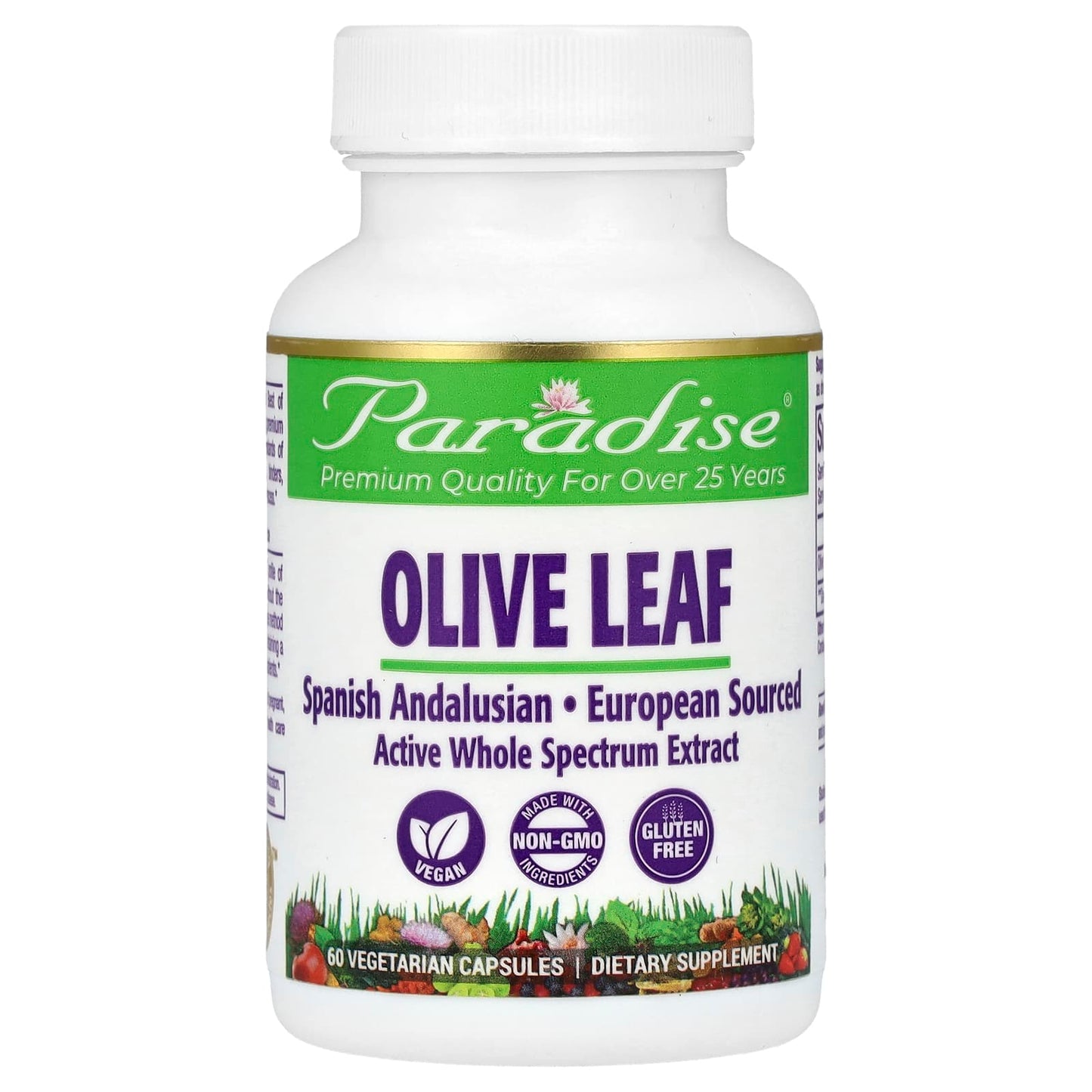 Paradise Herbs-Olive Leaf-60 Vegetarian Capsules