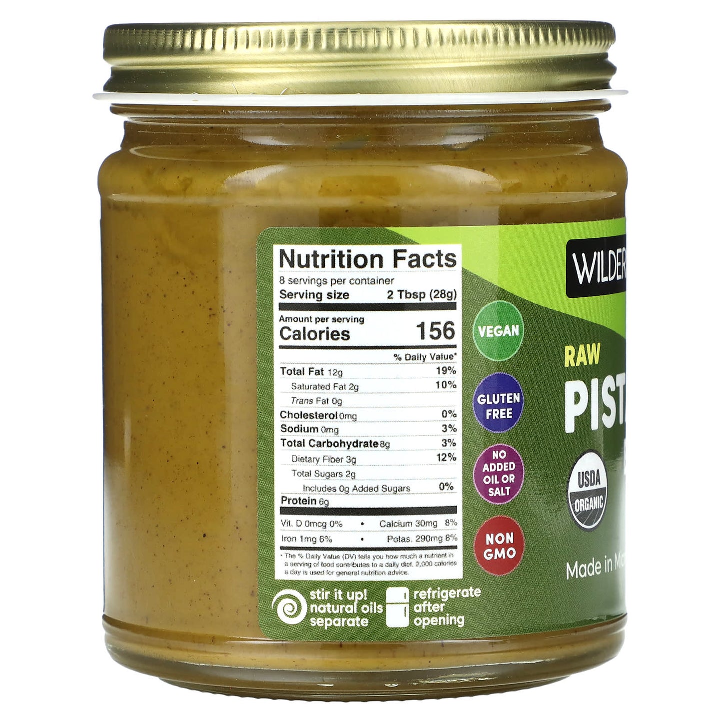 Wilderness Poets, Organic Raw Pistachio Butter, 8 oz (227 g)