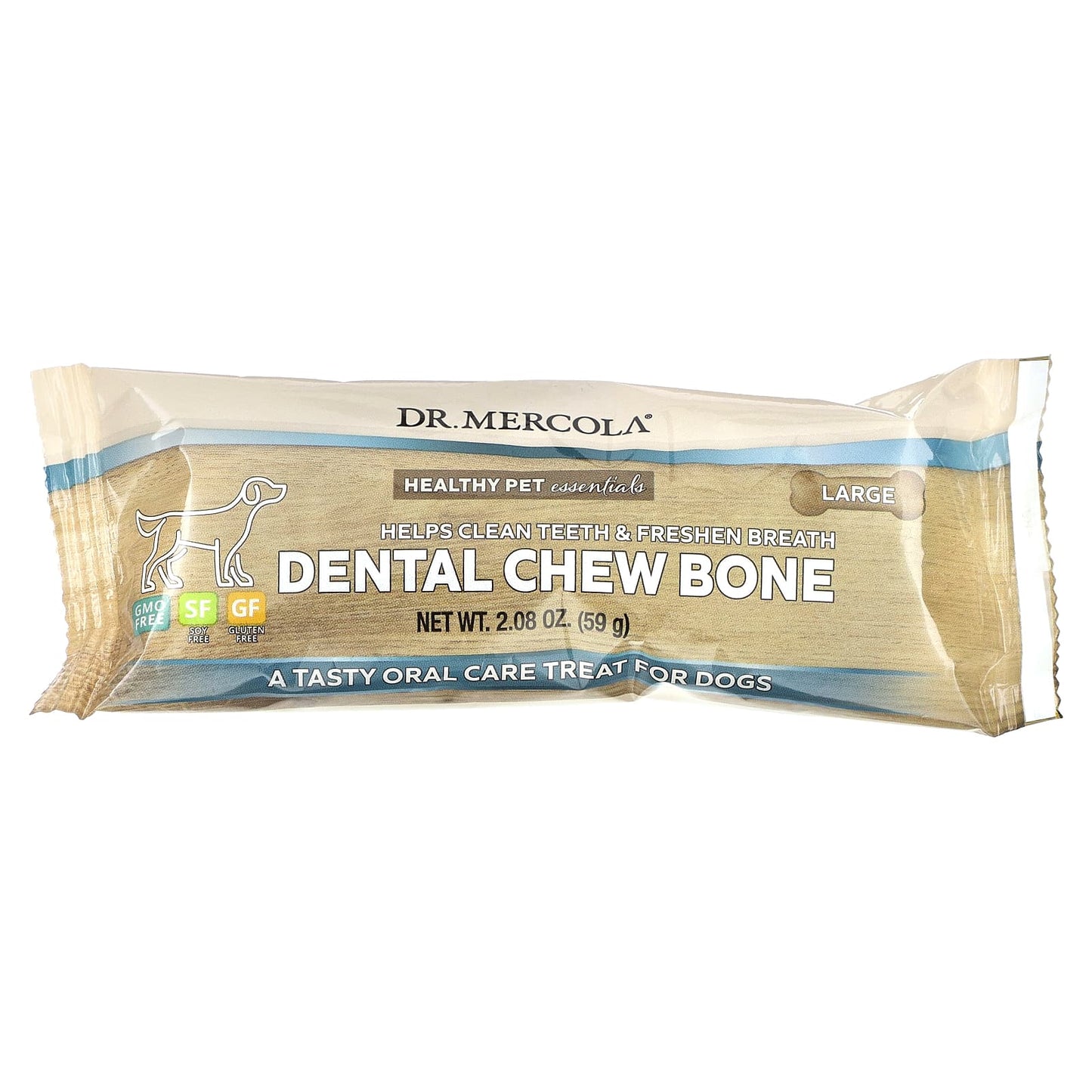 Dr. Mercola, Dental Chew Bones, Large, For Dogs, 12 Bones, 2.08 oz (59 g) Each