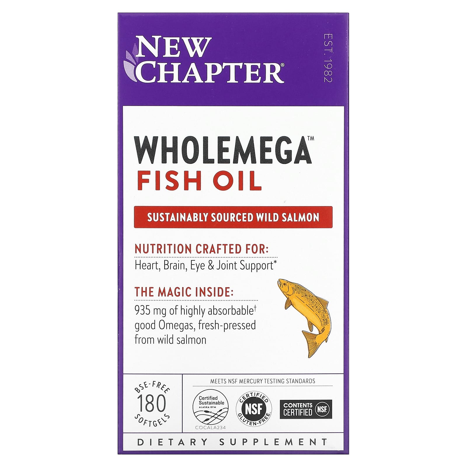 New Chapter-Wholemega Fish Oil-180 Softgels