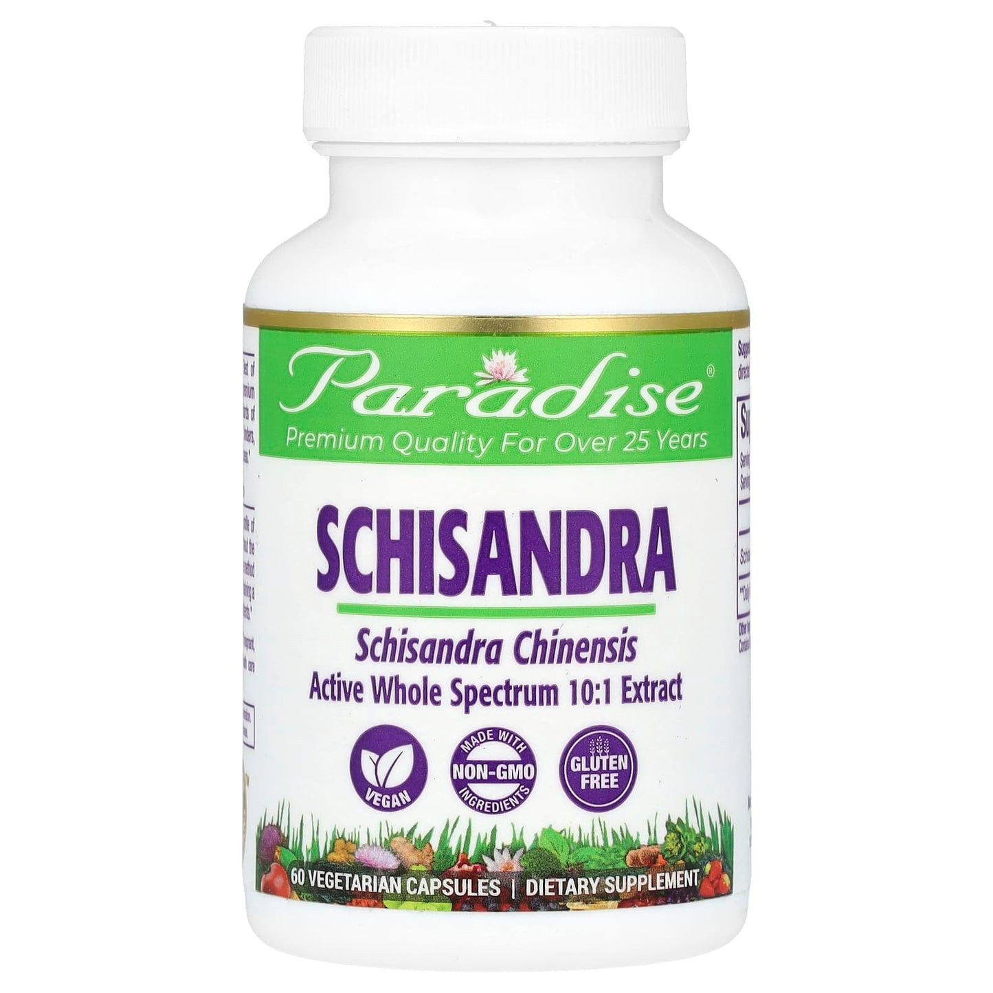 Paradise Herbs-Schisandra-60 Vegetarian Capsules