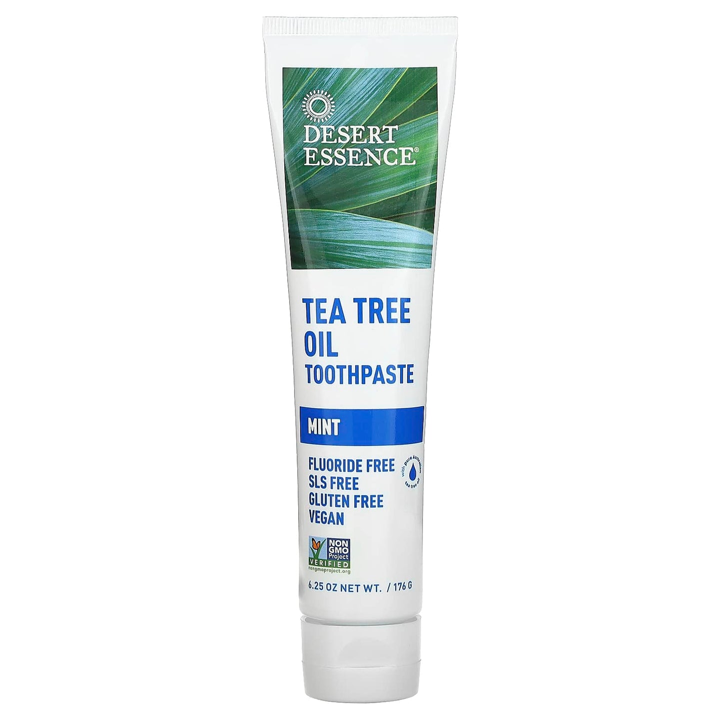 Desert Essence-Tea Tree Oil Toothpaste-Mint-6.25 oz (176 g)