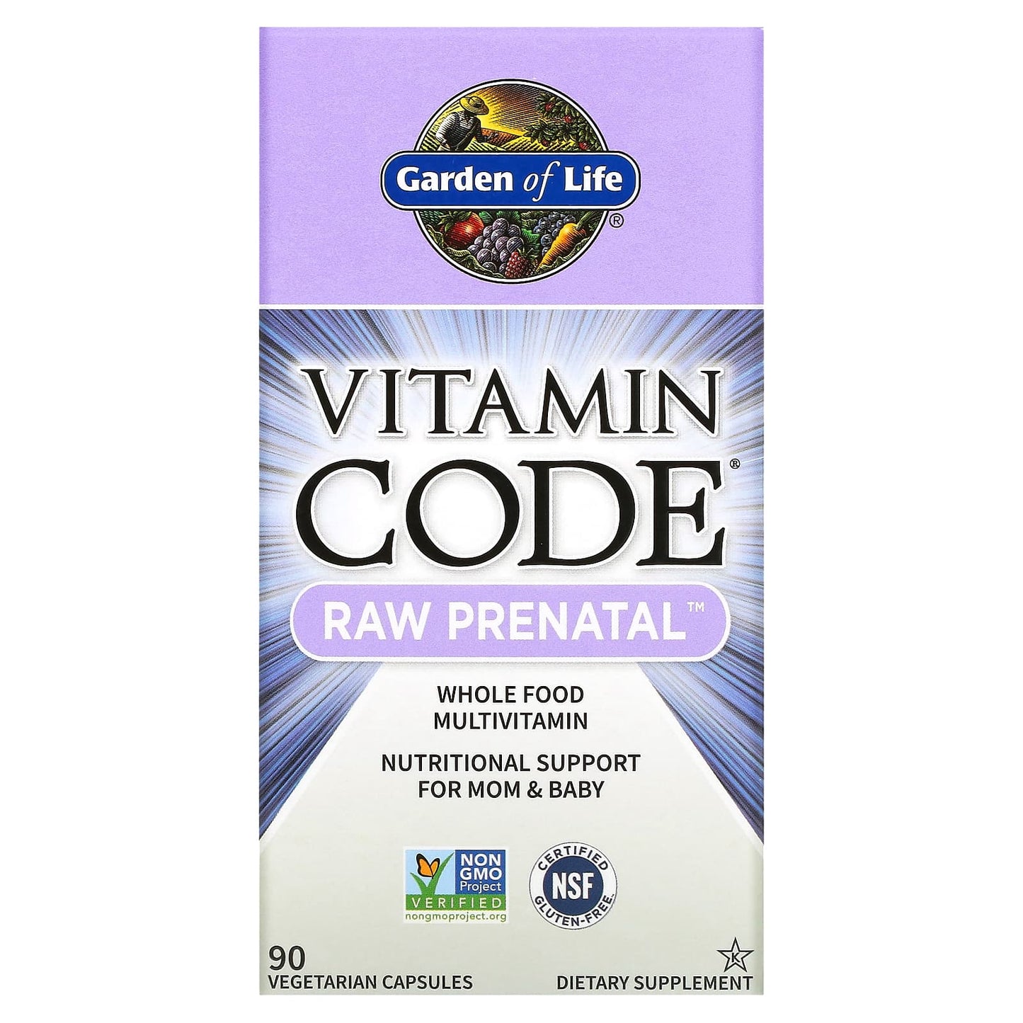 Garden of Life-Vitamin Code-RAW Prenatal-90 Vegetarian Capsules