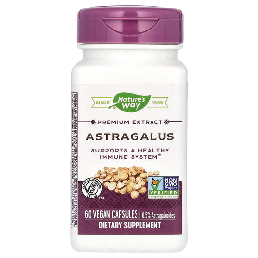 Nature's Way-Premium Extract-Astragalus-60 Vegan Capsules