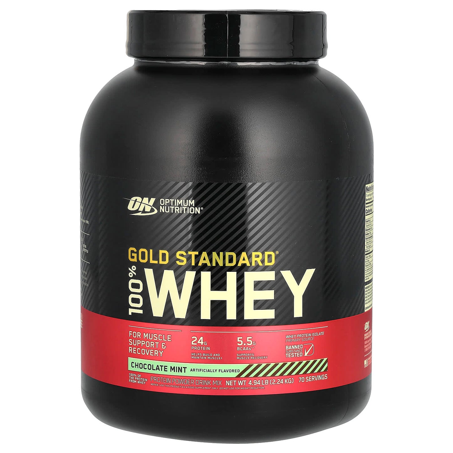 Optimum Nutrition-Gold Standard 100% Whey-Chocolate Mint-4.94 lb (2.24 kg)