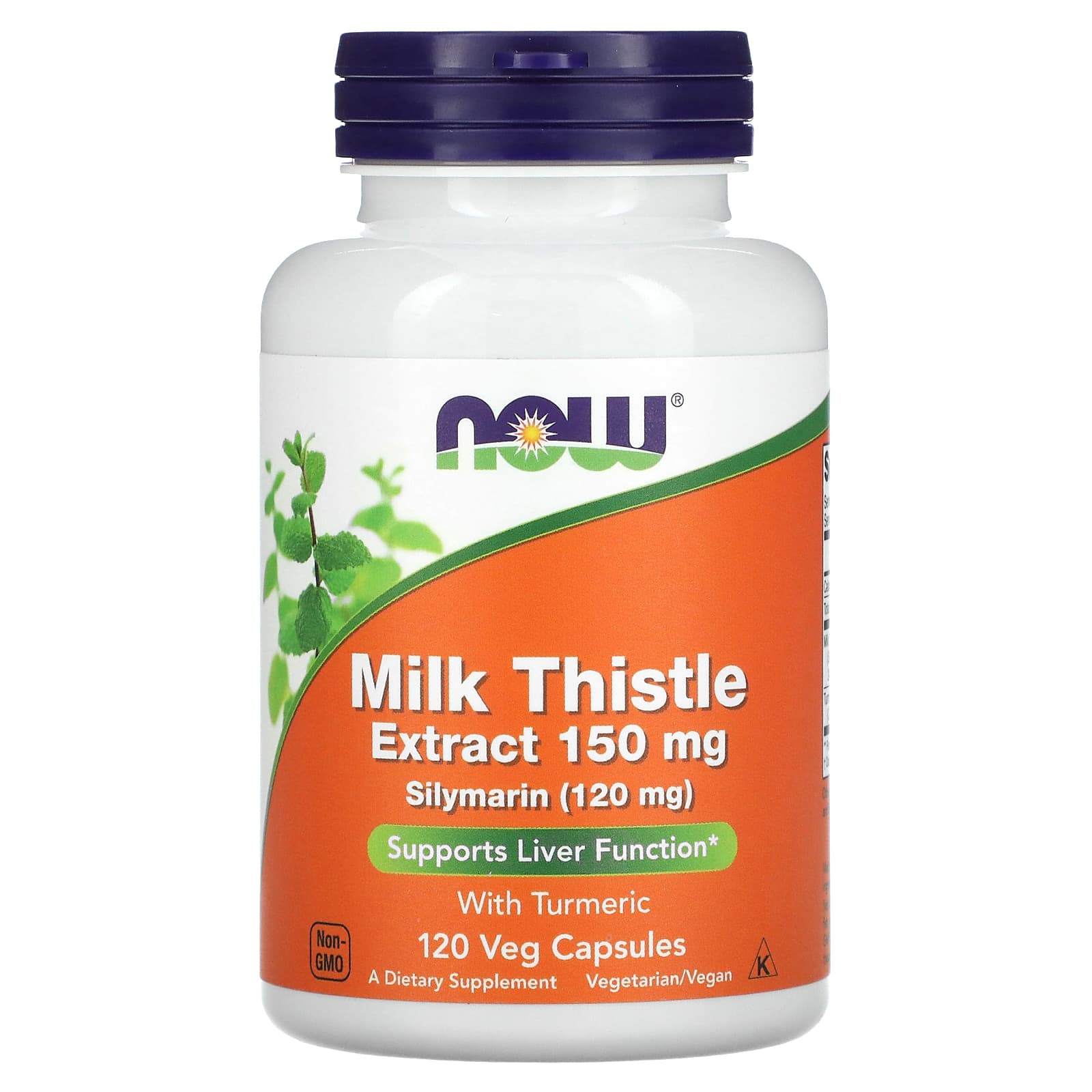 NOW Foods-Milk Thistle Extract with Turmeric-150 mg-120 Veg Capsules