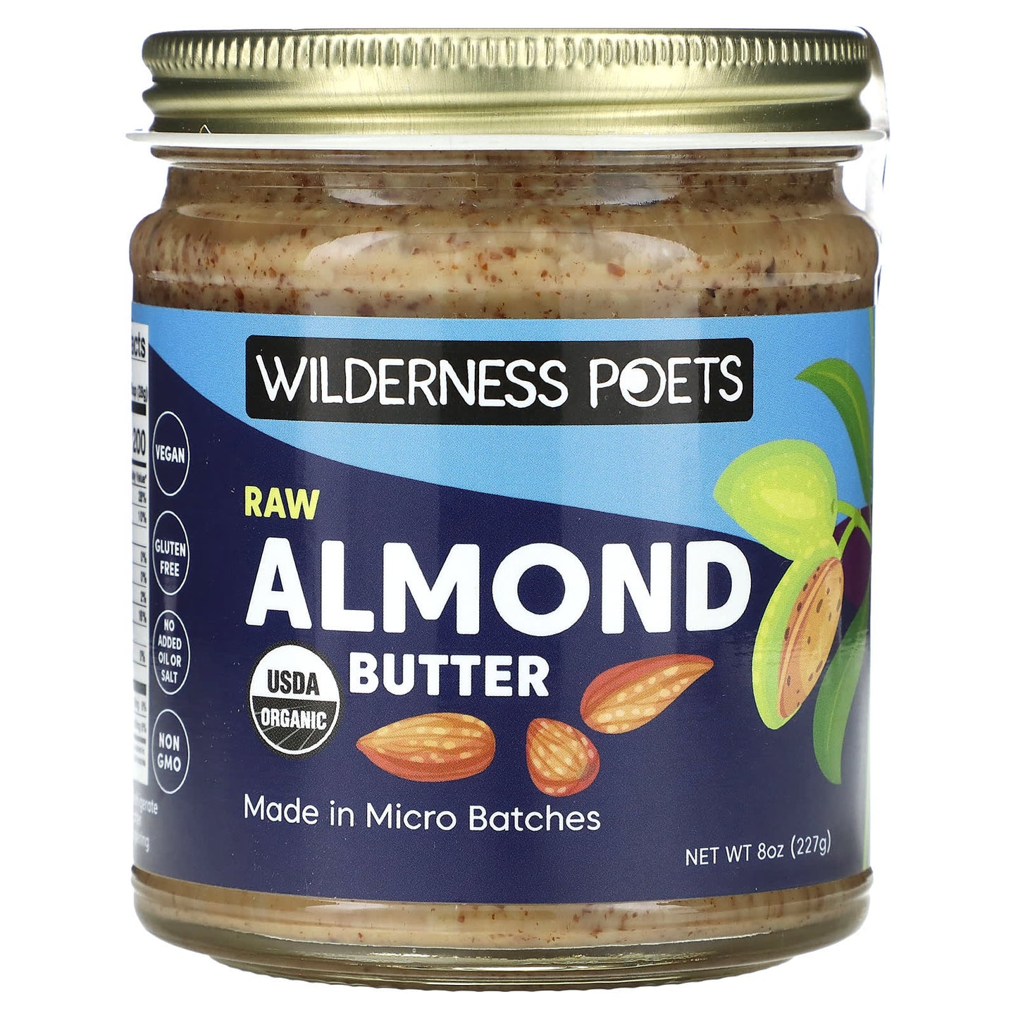 Wilderness Poets-Organic Raw Almond Butter-8 oz (227 g)