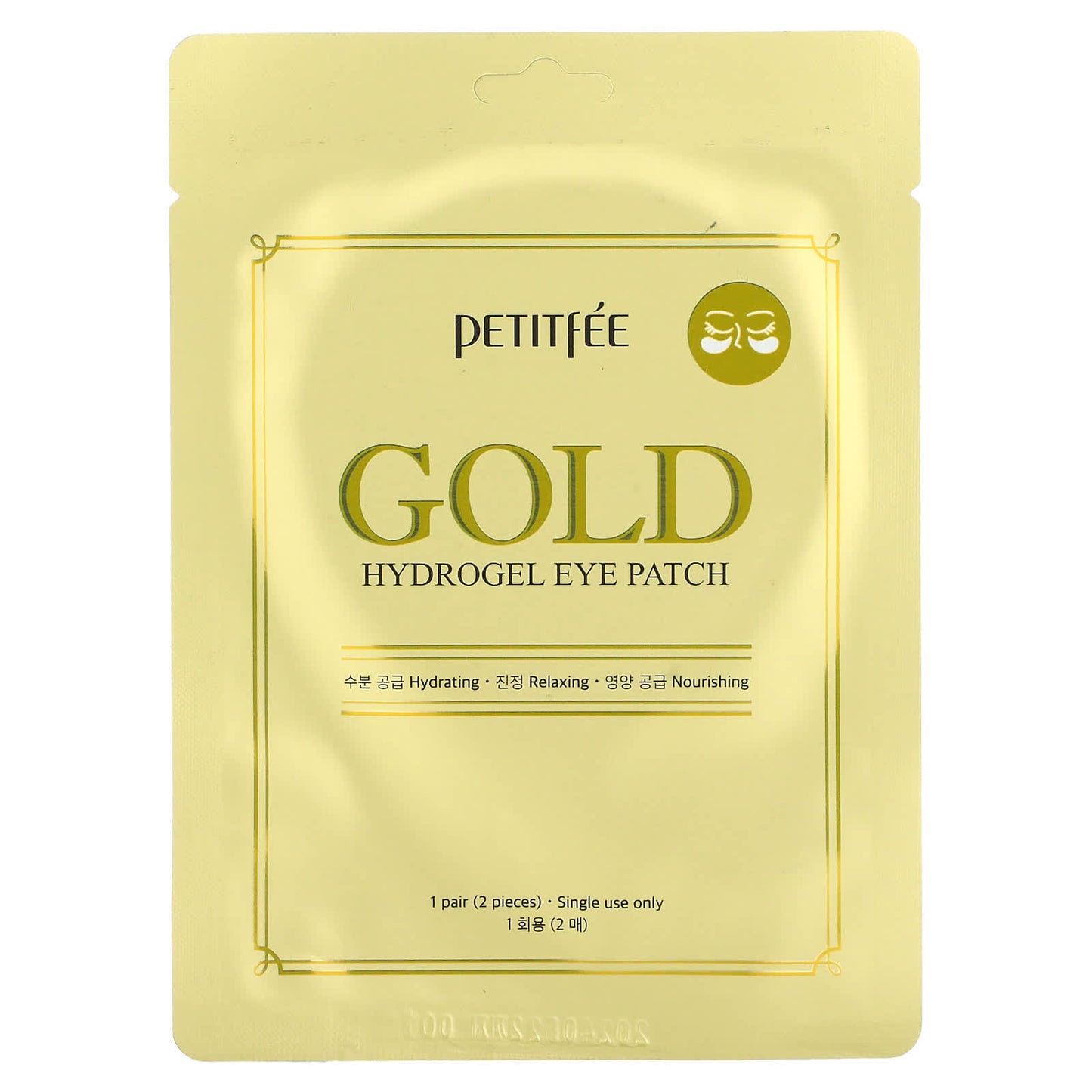 Petitfee-Gold Hydrogel Eye Patch-1 Pair