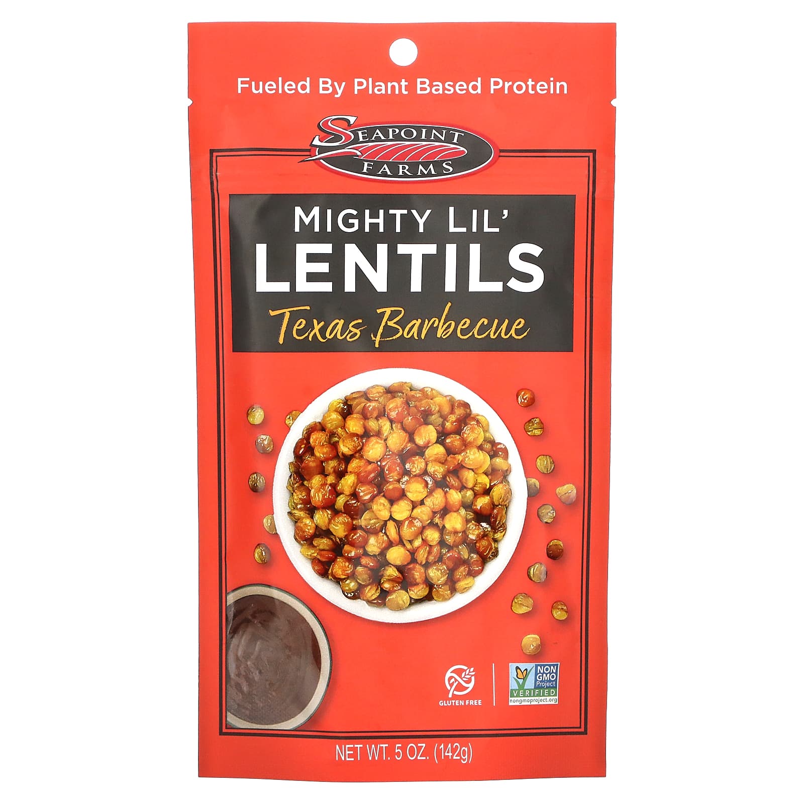 Seapoint Farms-Mighty Lil' Lentils-Texas Barbeque-5 oz (142 g)