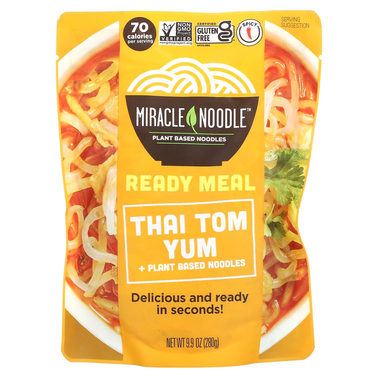 Miracle Noodle-Ready Meal-Thai Tom Yum + Plant Based Noodles-9.9 oz (280 g)