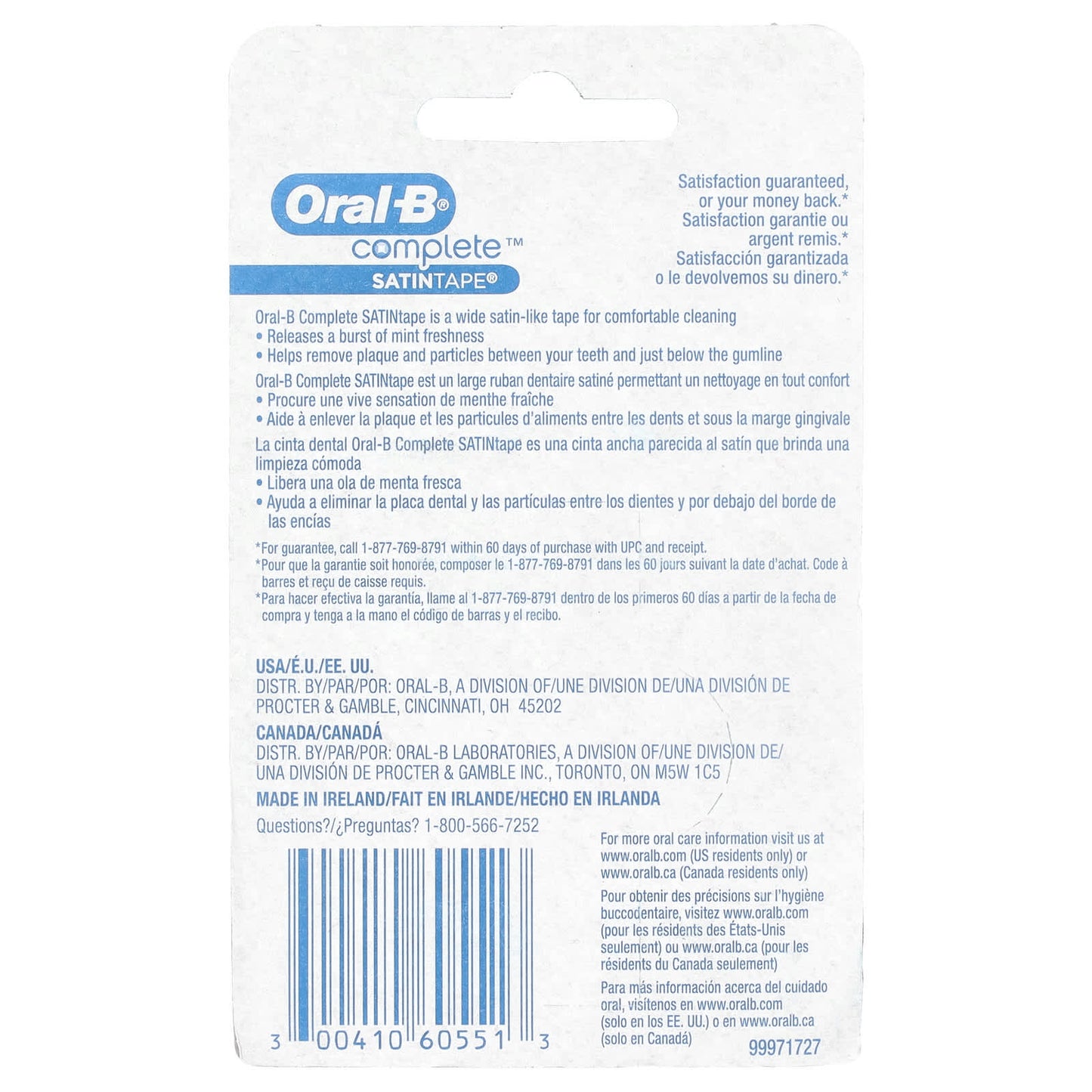 Oral-B, Complete, SATINtape, Mint, 27 yd (25 m)