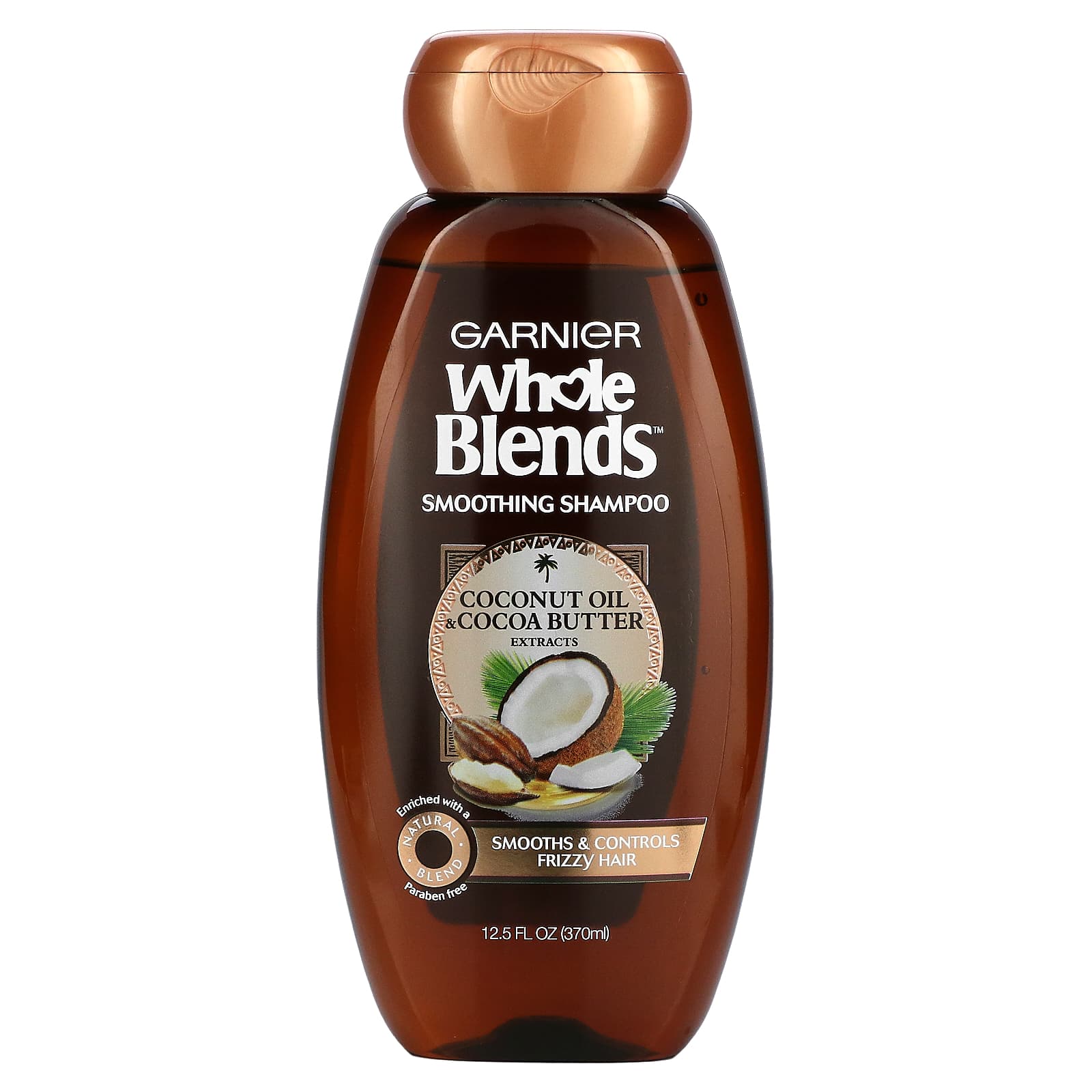 Garnier-Whole Blends-Smoothing Shampoo-Coconut Oil & Cocoa Butter -12.5 fl oz (370 ml)