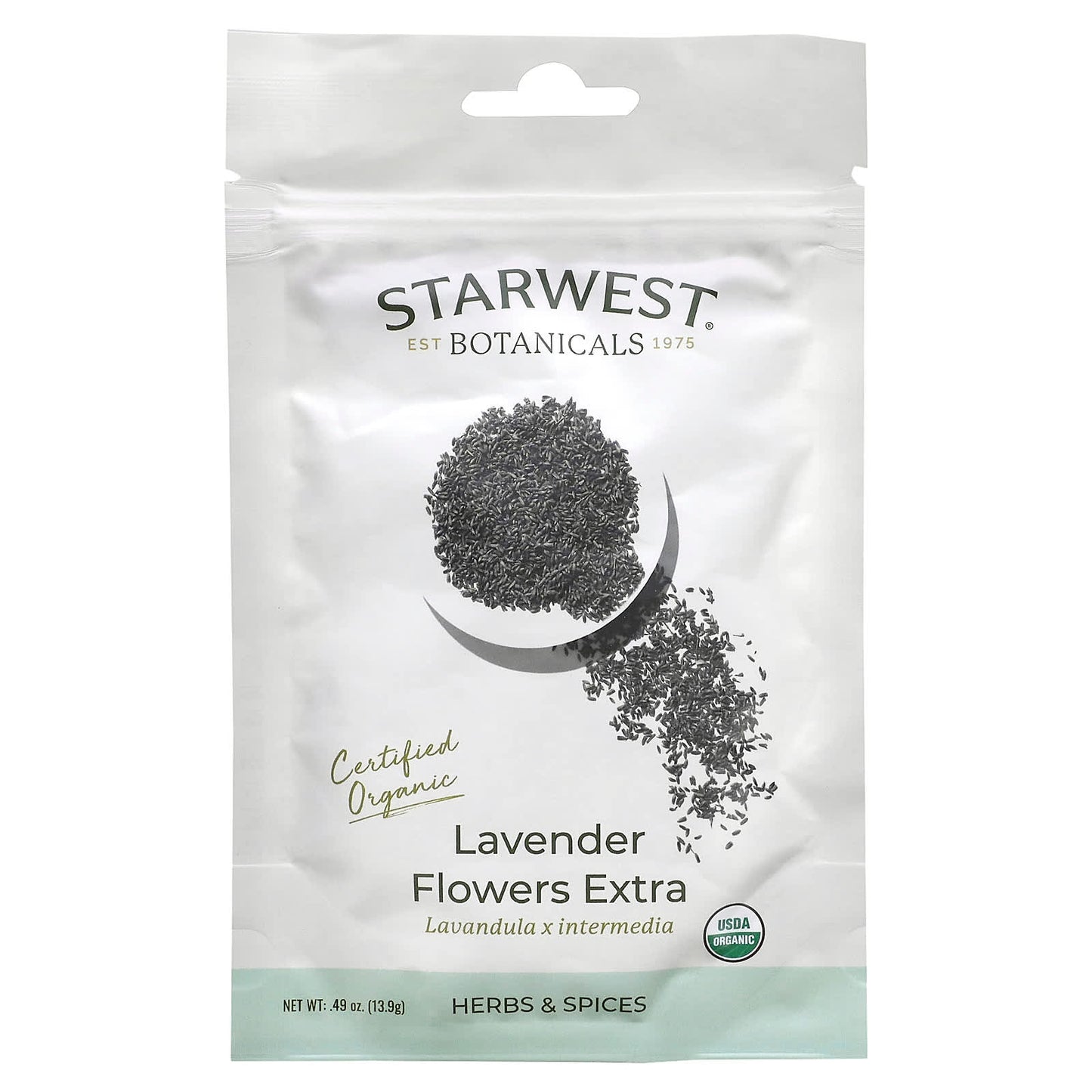 Starwest Botanicals-Organic Lavender Flowers Extra-0.49 oz (13.9 g)