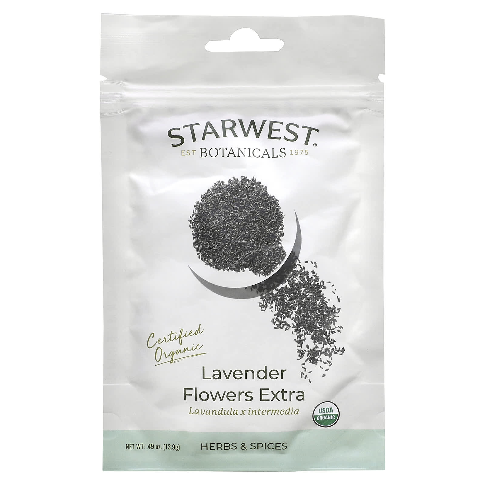 Starwest Botanicals-Organic Lavender Flowers Extra-0.49 oz (13.9 g)