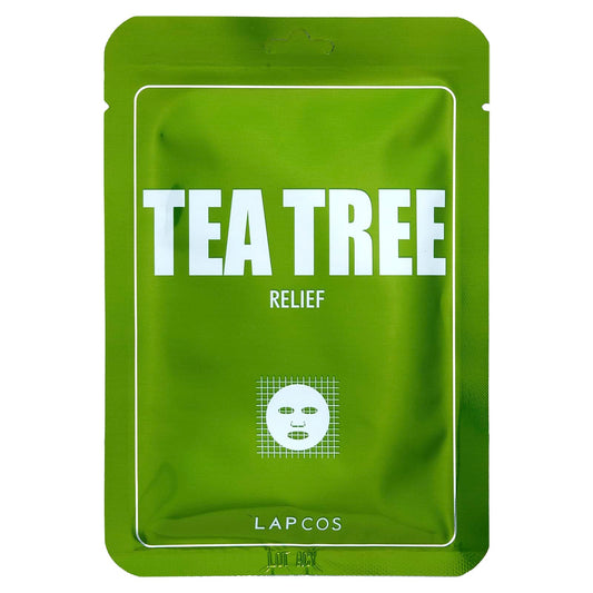 Lapcos-Tea Tree Beauty Sheet Mask-Relief-1 Sheet-0.84 fl oz (25 ml)