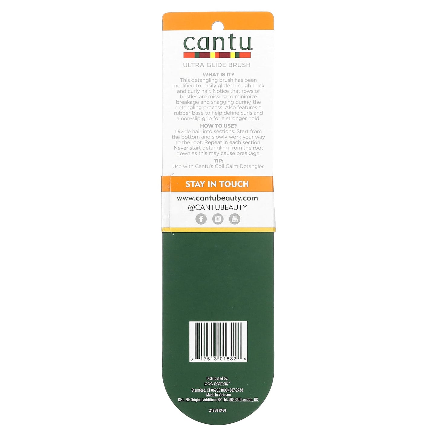 Cantu, Detangle, Ultra Glide Brush, 1 Brush